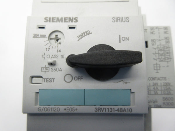 SIEMENS 3RV1131-4BA10 14-20A (AS PICTURED) NSNP