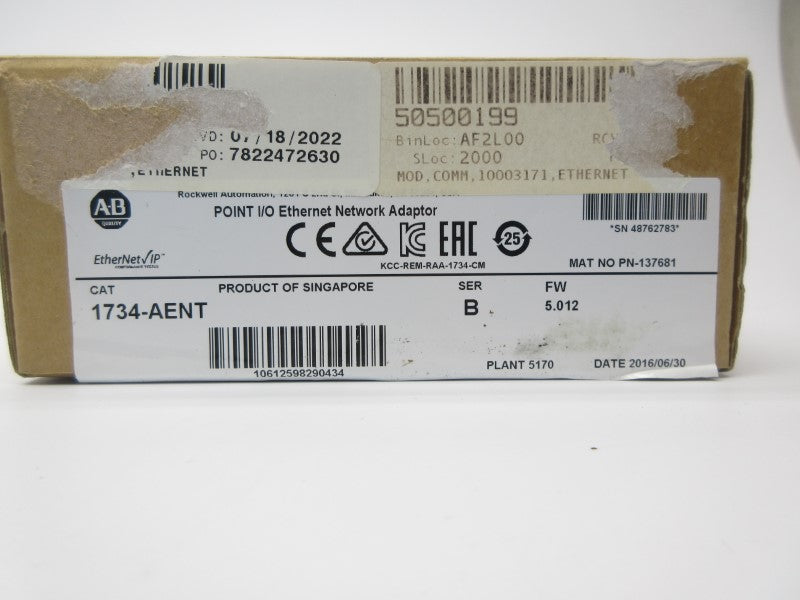 ALLEN BRADLEY 1734-AENT SER. B F/W 5.012 NSMP