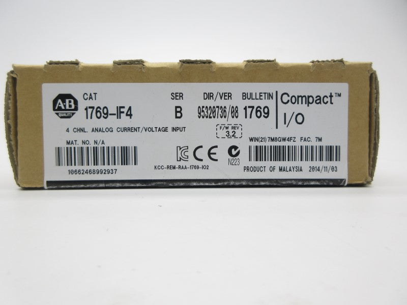 ALLEN BRADLEY 1769-IF4 SER. B F/W 3.2 DATE: 2014 NSFS