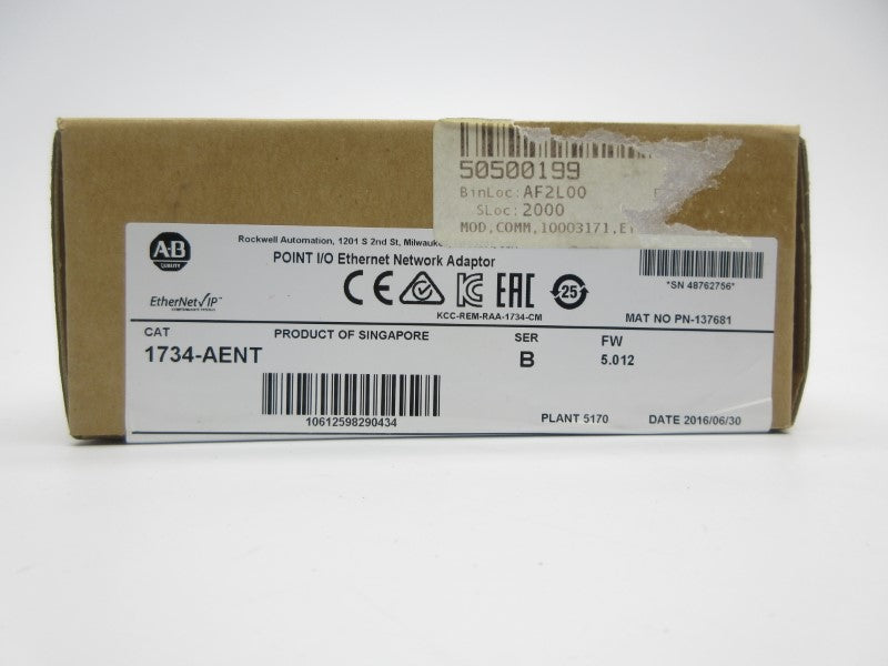 ALLEN BRADLEY 1734-AENT SER. B F/W 5.012 DATE: 2016 NSFS