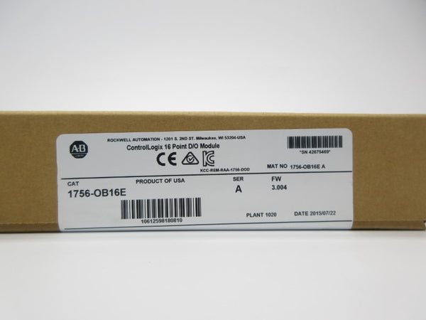 ALLEN BRADLEY 1756-OB16E SER. A F/W 3.004 DATE: 2015 NSFS