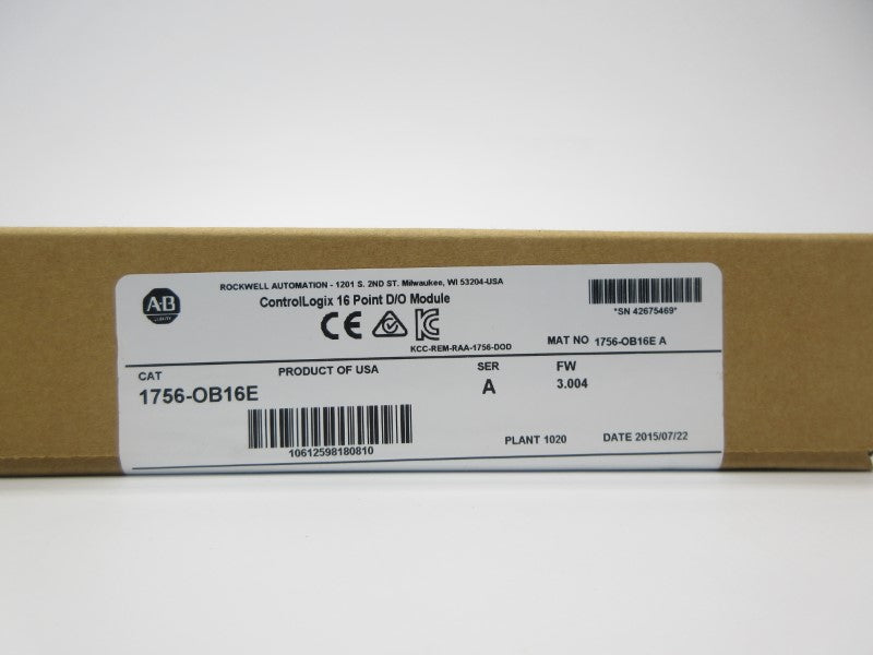 ALLEN BRADLEY 1756-OB16E SER. A F/W 3.004 DATE: 2015 NSFS