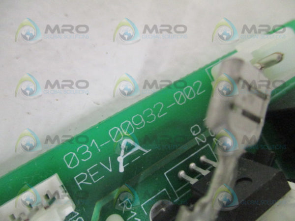 YORK 031-00932-002 CONTROL RELAY BOARD NSNP