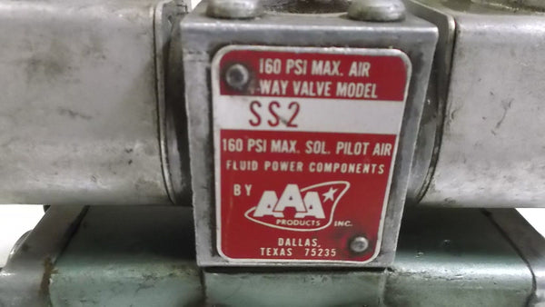 AAA PRODUCTS SOLENOID VALVE SS2 UNMP