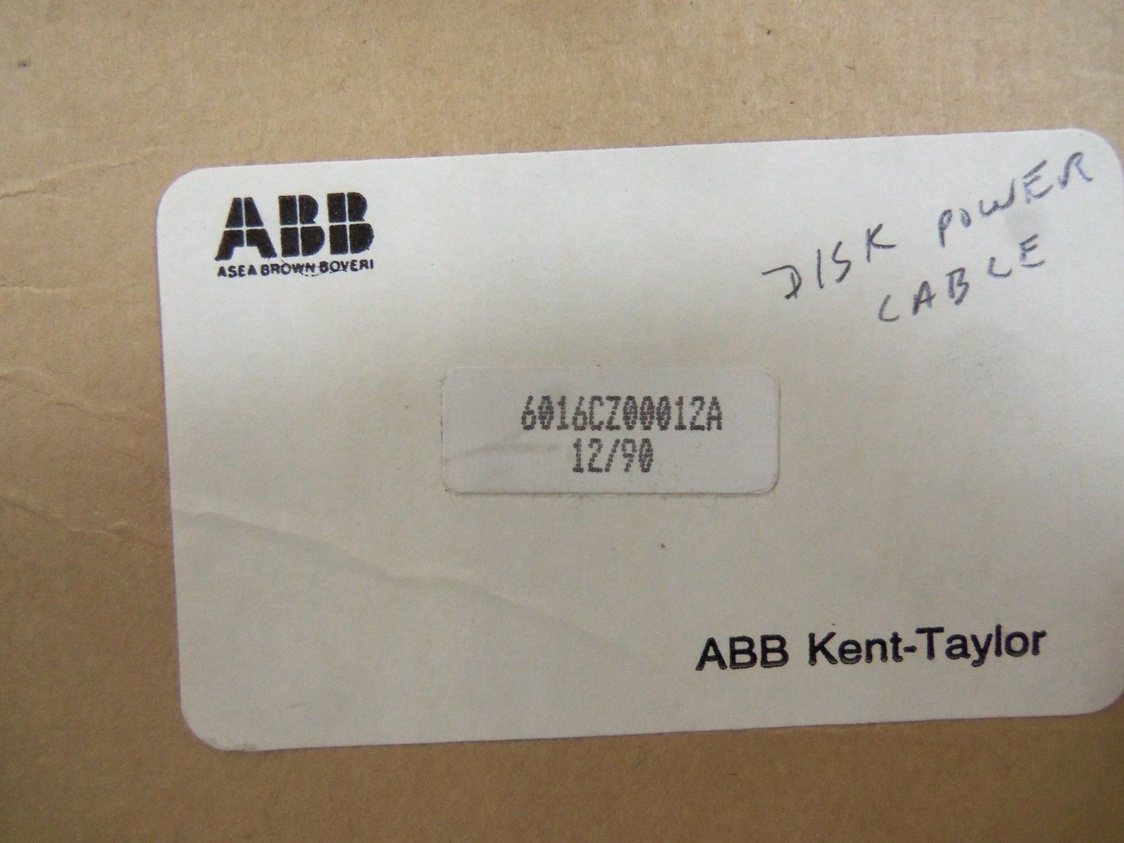 ABB 6016CZ00012A DISK DRIVE POWER CABLE  NSMP
