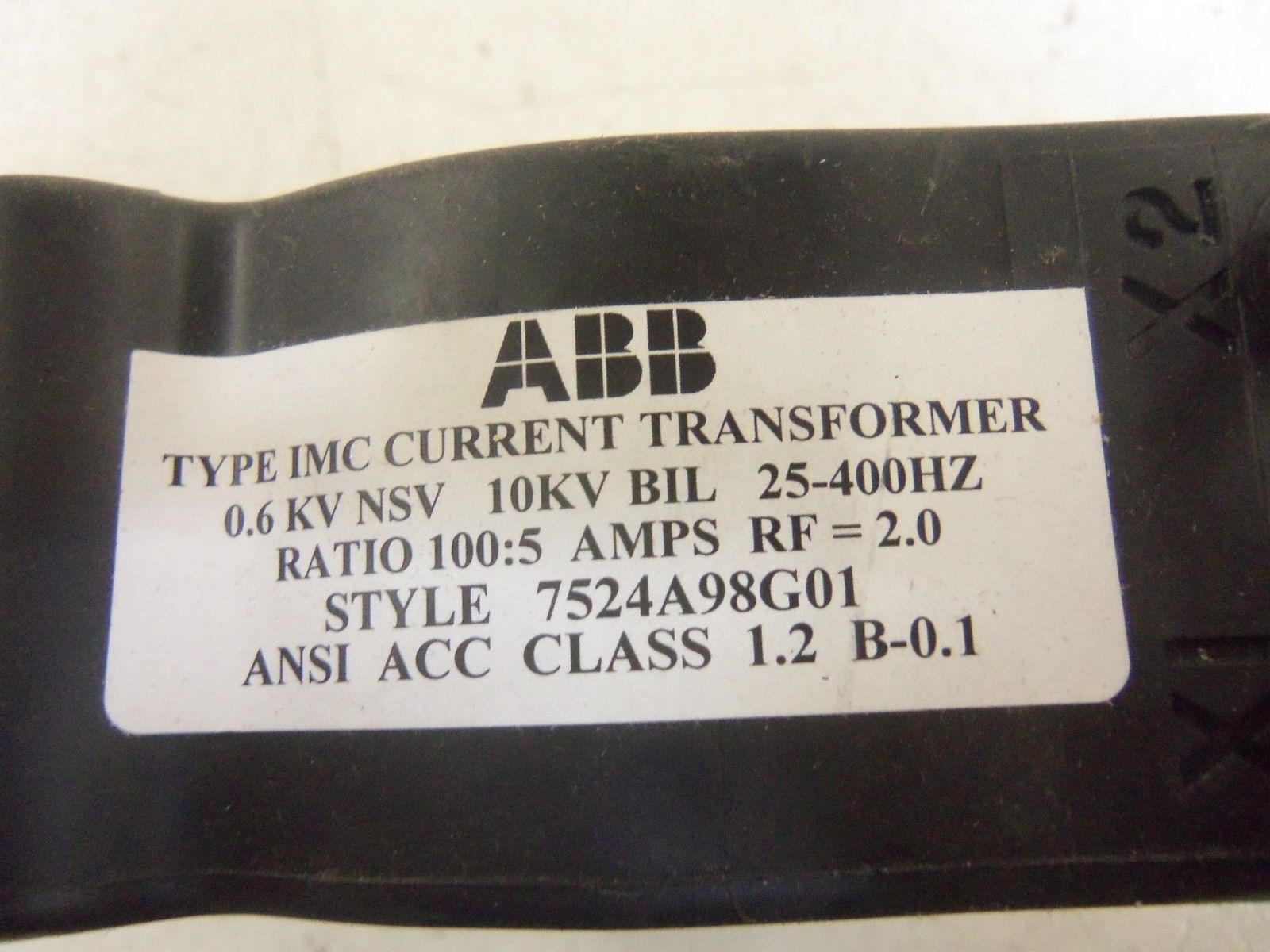 ABB 7524A98G01 CURRENT TRANSFORMER UNMP
