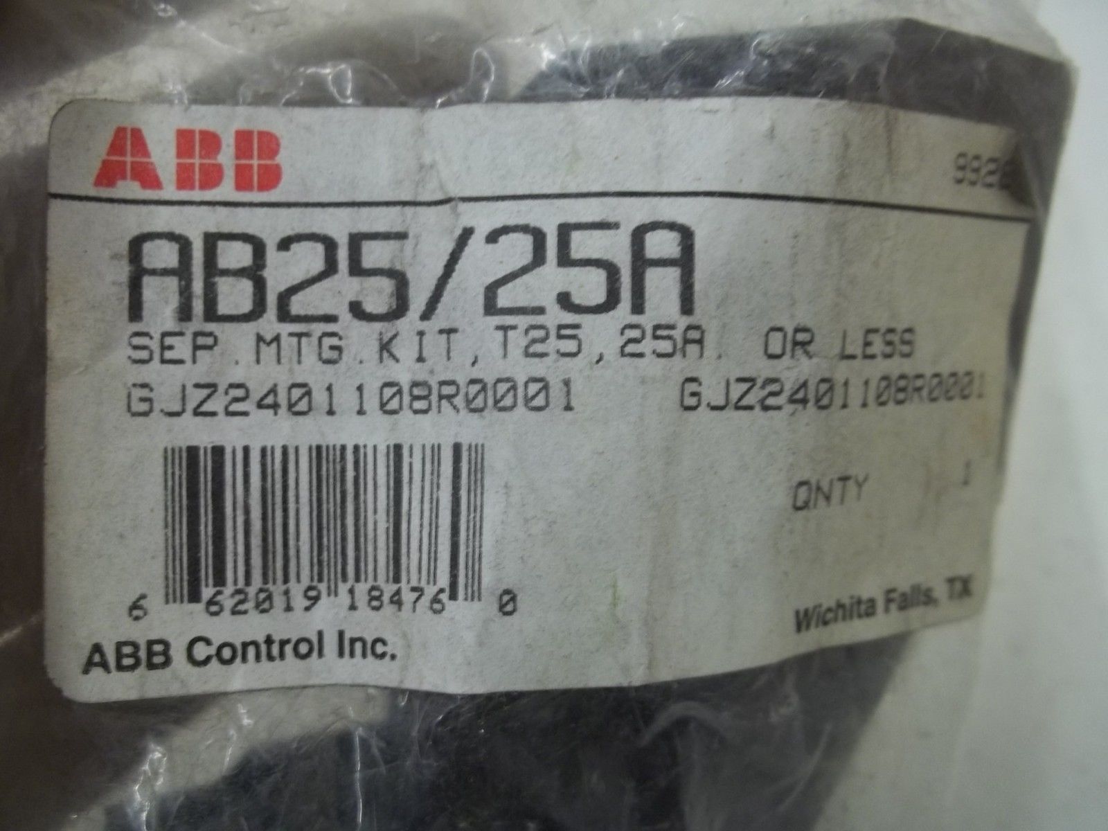 ABB AB25/25A SEP. MTG. KIT NSMP