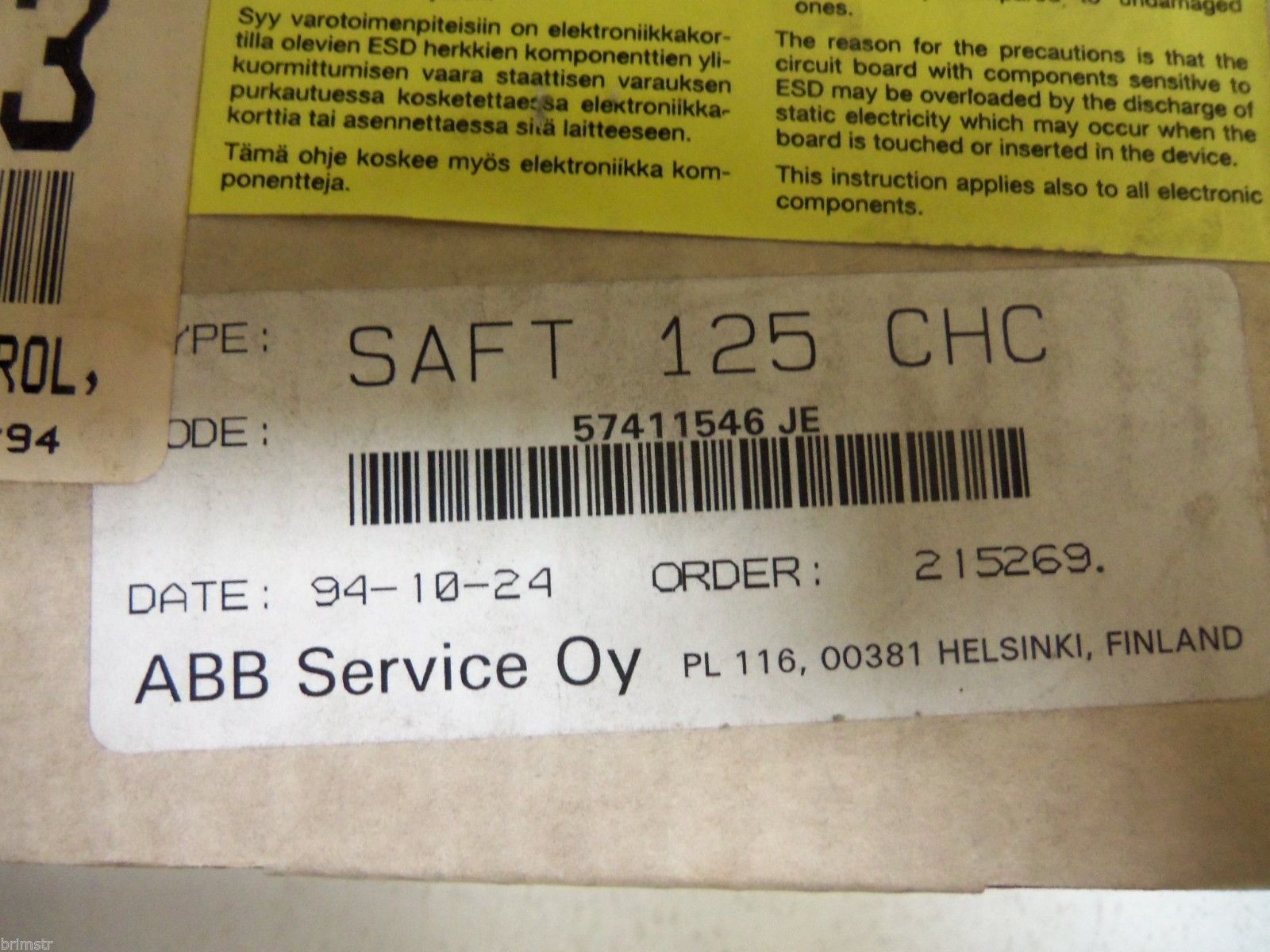 ABB CHOPPER CONTROL CARD SAFT-125-CHC UNMP