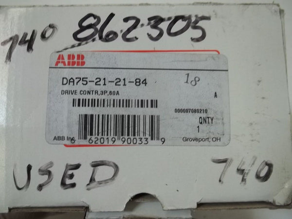 ABB DA75-21-21-84 DRIVE CONTR, 3P, 60A UNMP