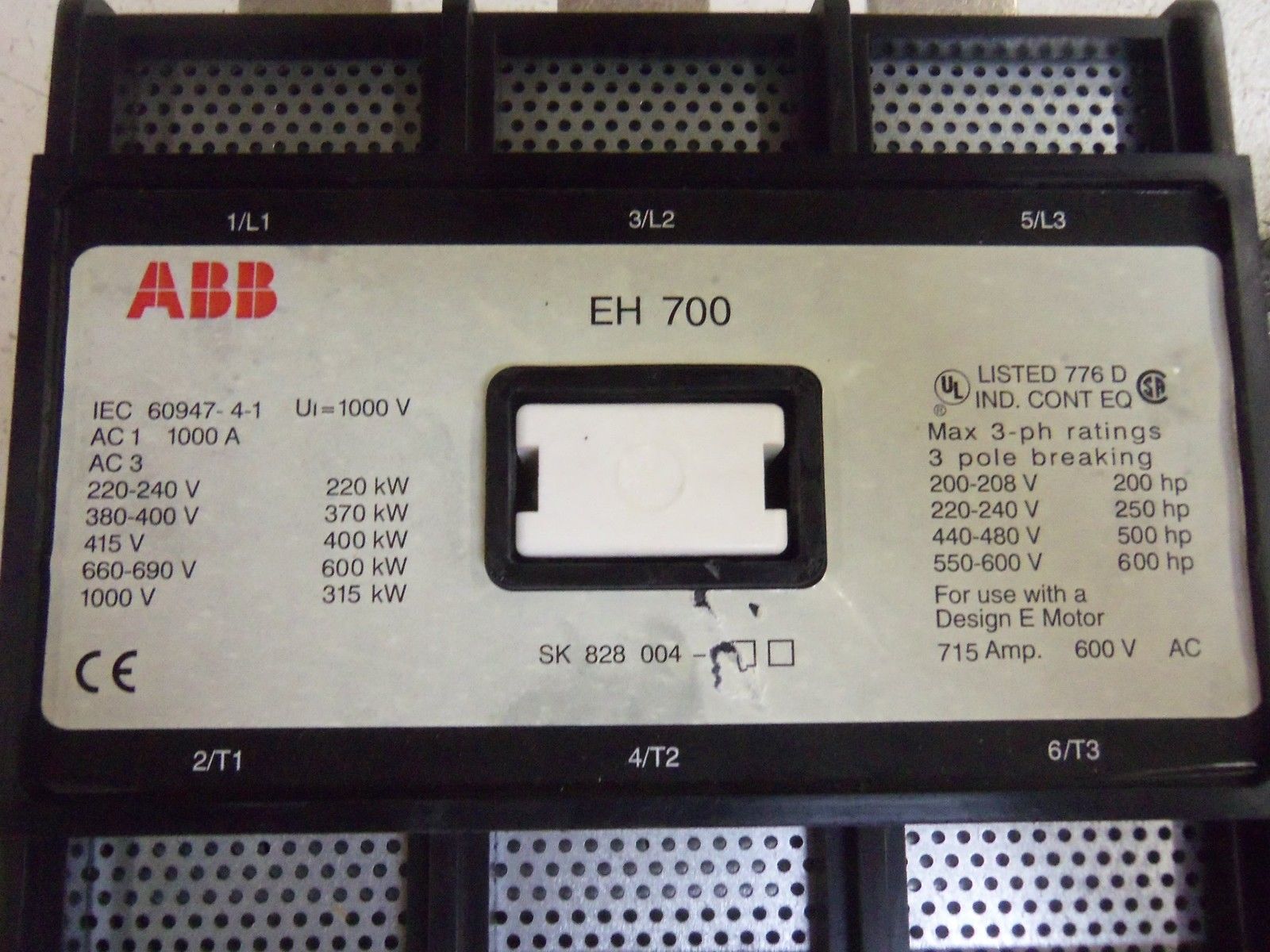 ABB EH700 CONTACTOR UNMP