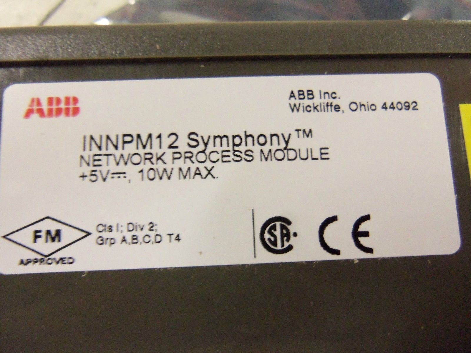 ABB INNPM12 NETWORK PROCESS MODULE NSMP