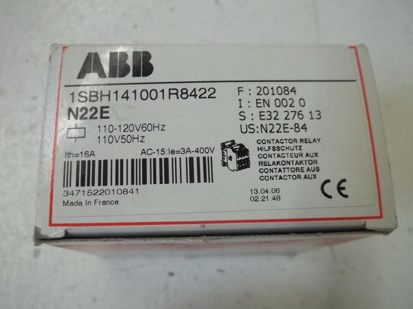 ABB N22E 1SBH141001R8422 CONTACTOR RELAY 110-120V  NSMP