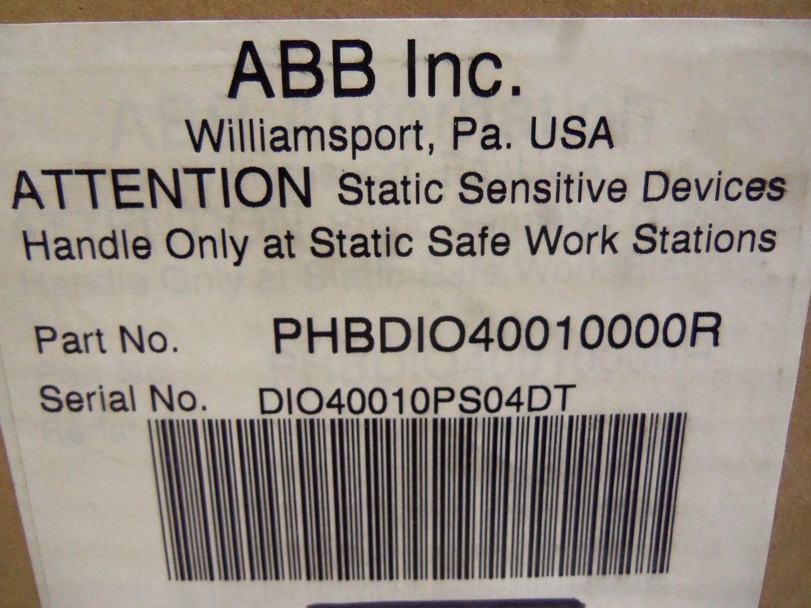 ABB PHBDIO40010000 DIGITAL I/O BLOCK UNMP