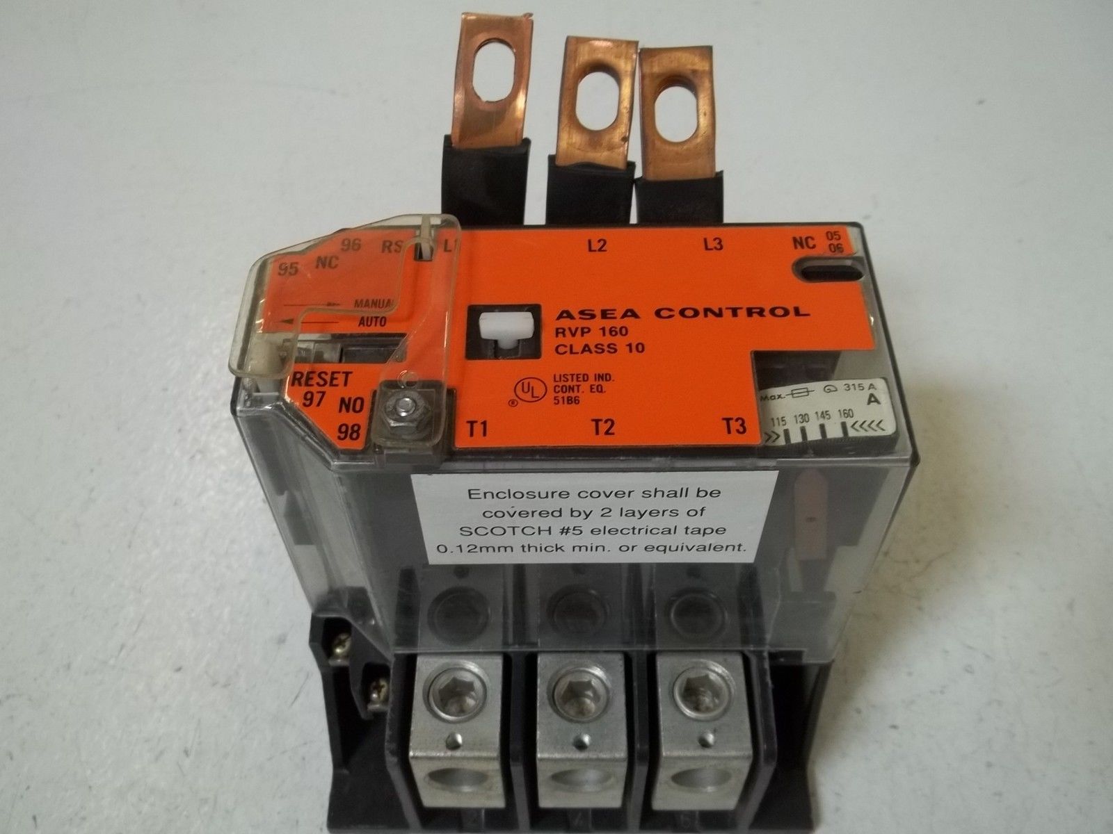 ABB RVP160K O/L RELAY, 115-160V NSMP