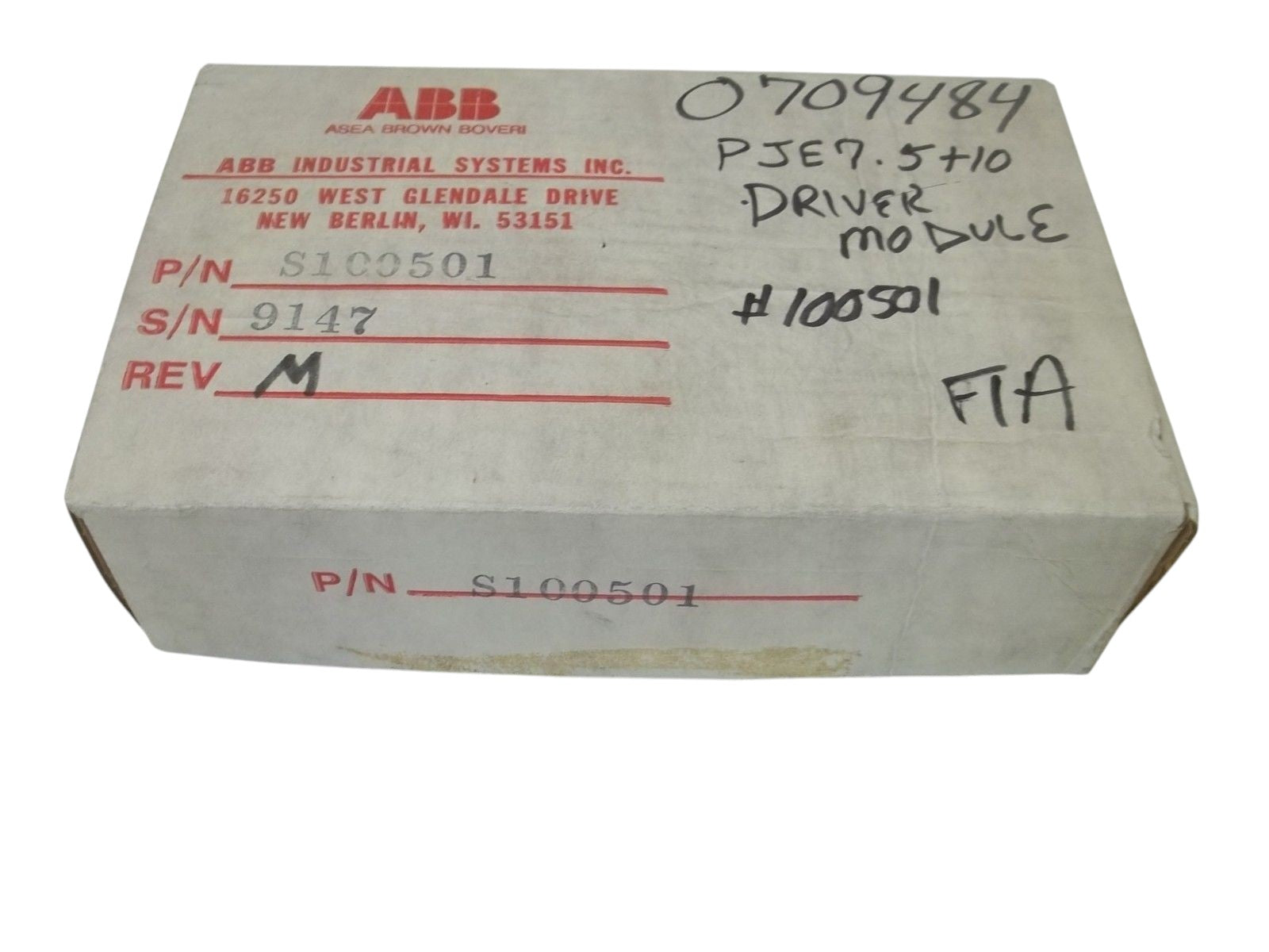 ABB S100501 DRIVER MODULE NSMP