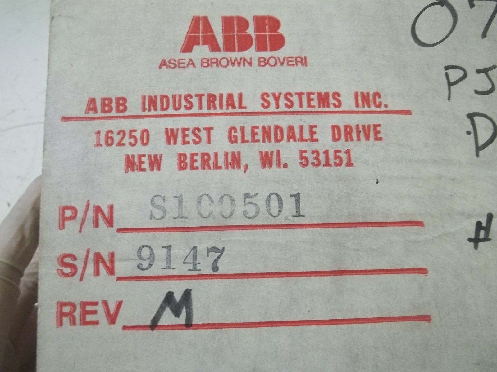 ABB S100501 DRIVER MODULE NSMP