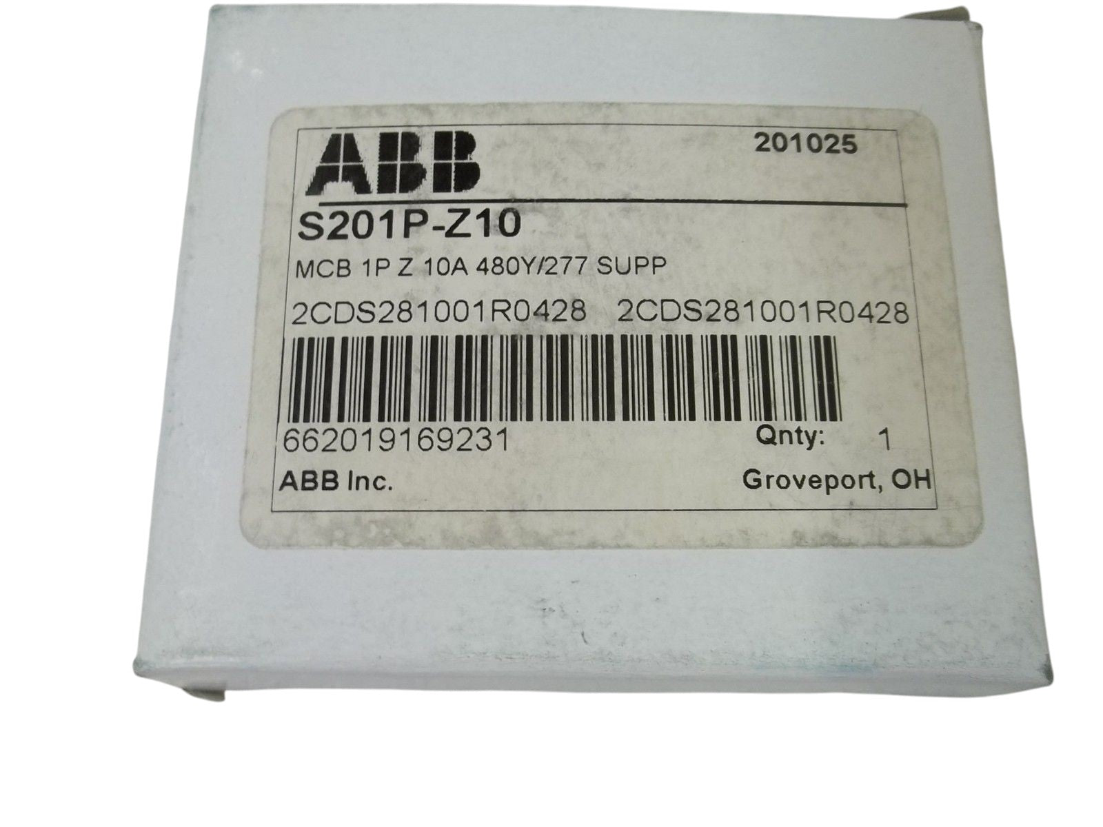 ABB S201P-Z10 CIRCUIT BREAKER 10A NSMP