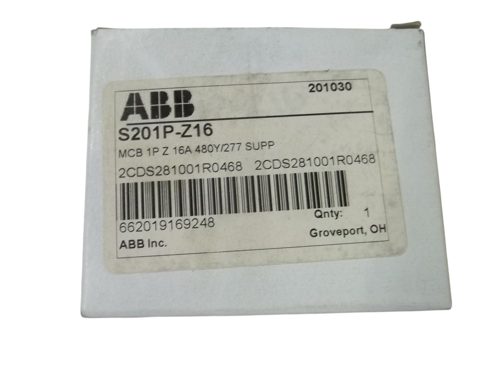 ABB S201P-Z16 CIRCUIT BREAKER 16A NSMP