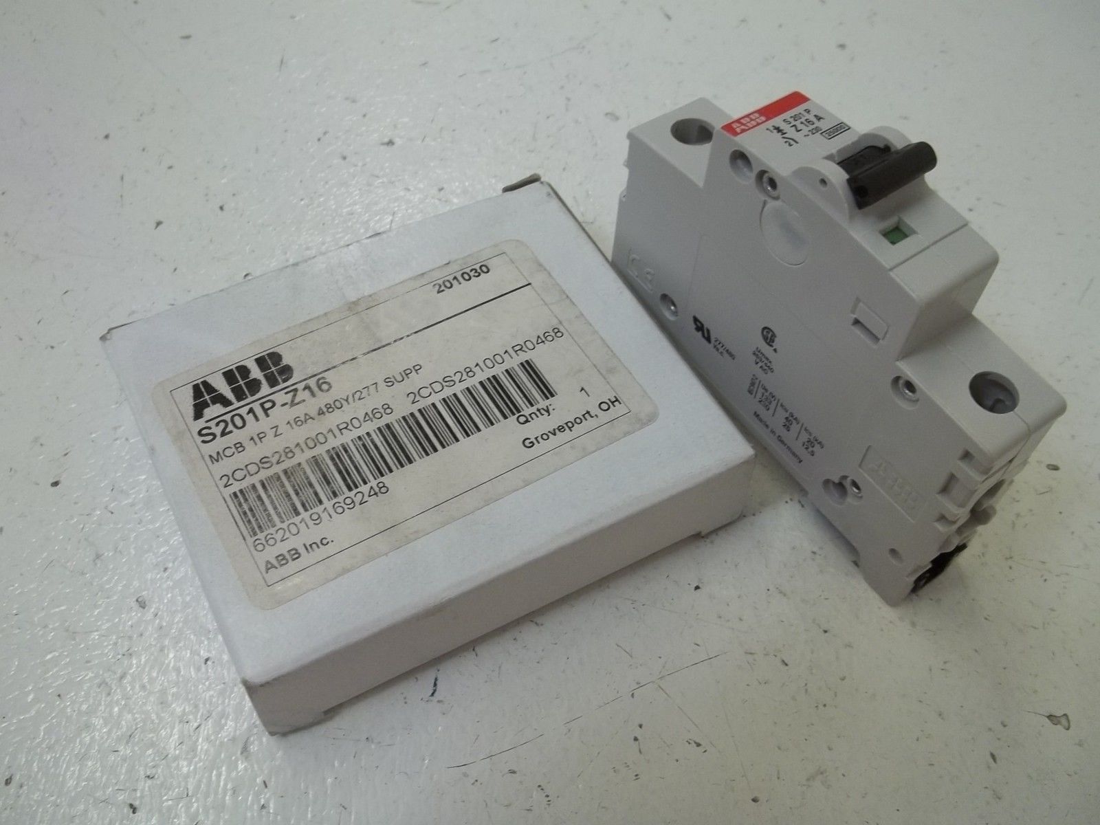 ABB S201P-Z16 CIRCUIT BREAKER 16A NSMP