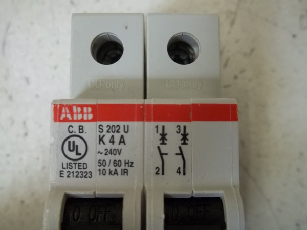 ABB S202U-K4 CIRCUIT BREAKER 4A NSNP