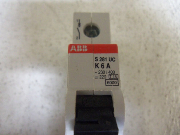 ABB S281UC-K6 CIRCUIT BREAKER 6A NSMP