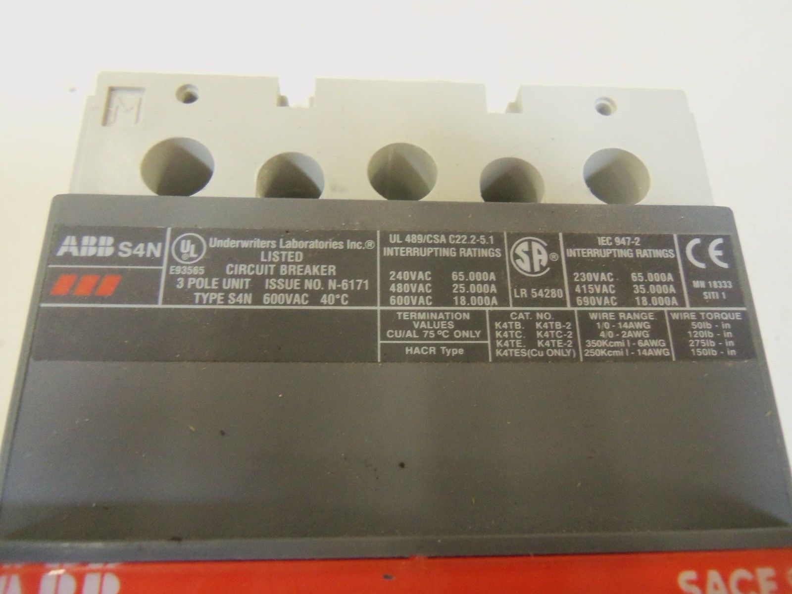 ABB SACE S44 250A  UNMP