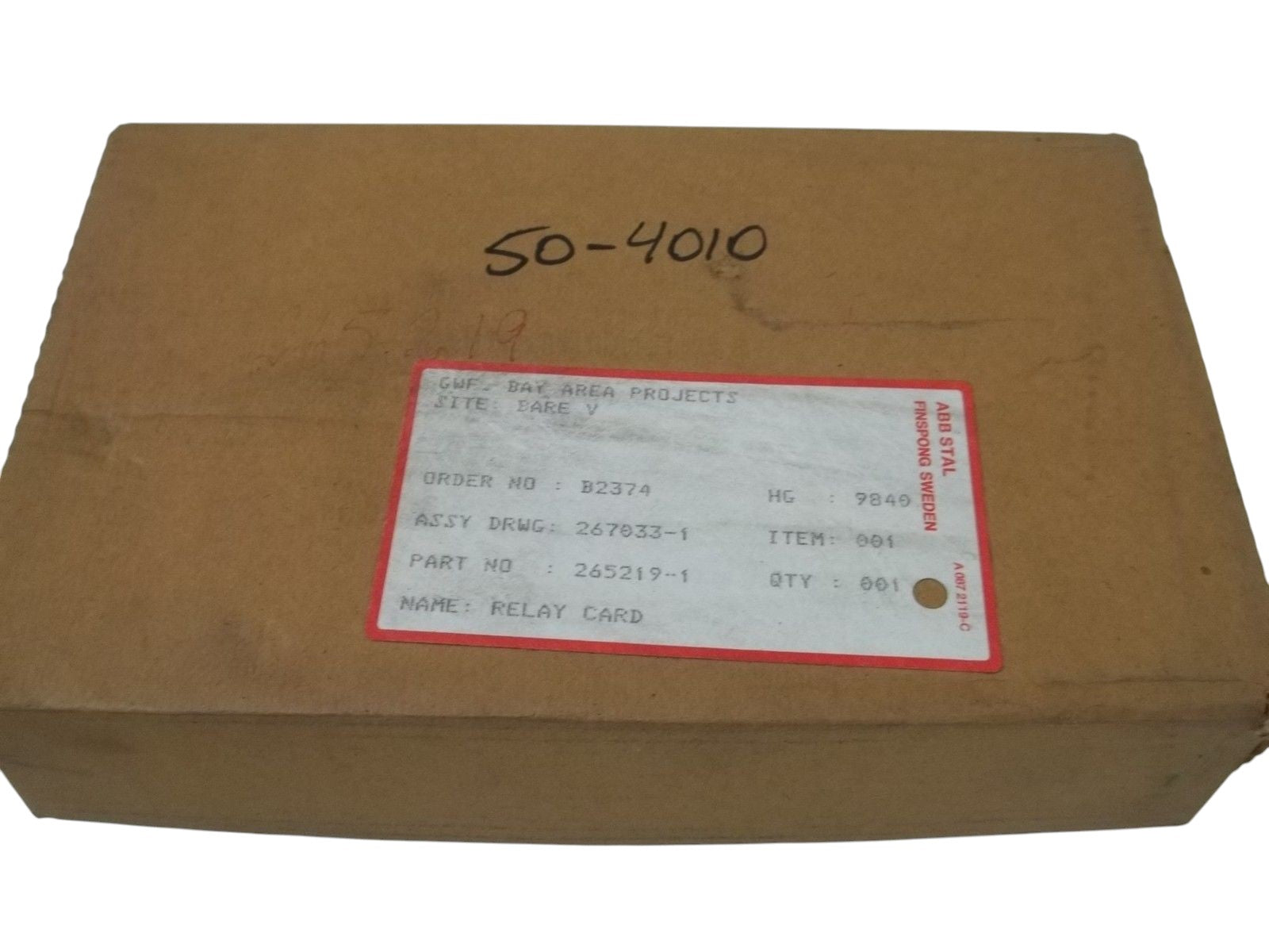 ABB STAL 265219-1 RELAY CARD NSMP