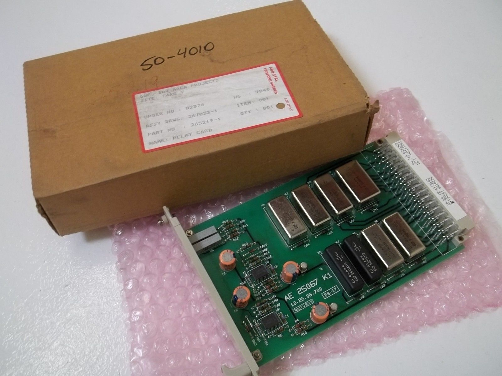 ABB STAL 265219-1 RELAY CARD NSMP