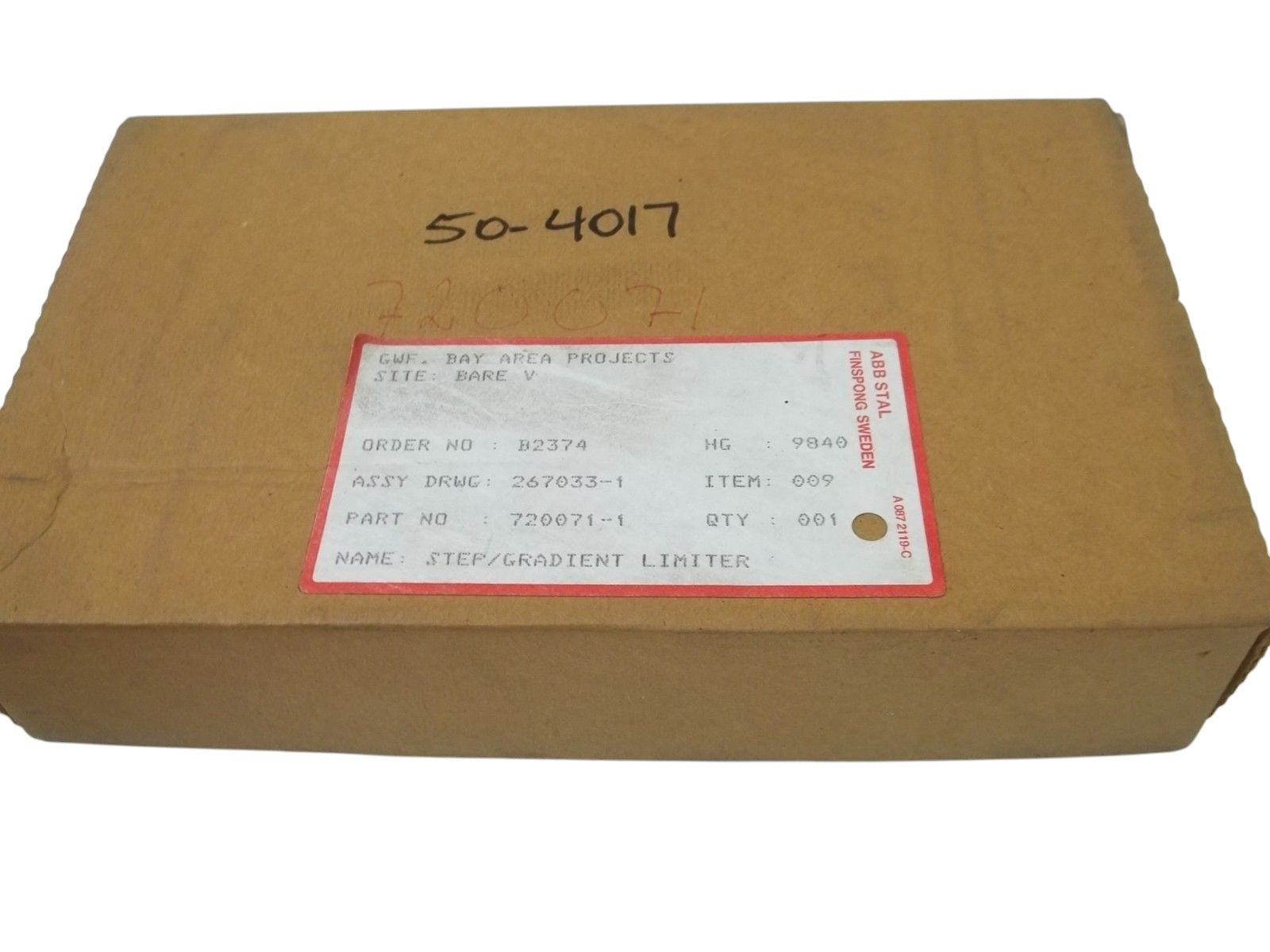 ABB STAL 720071-1 STEP/GRADIENT LIMITER NSMP