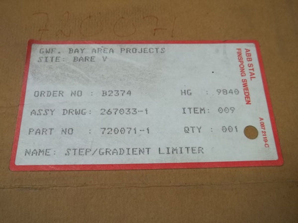ABB STAL 720071-1 STEP/GRADIENT LIMITER NSMP