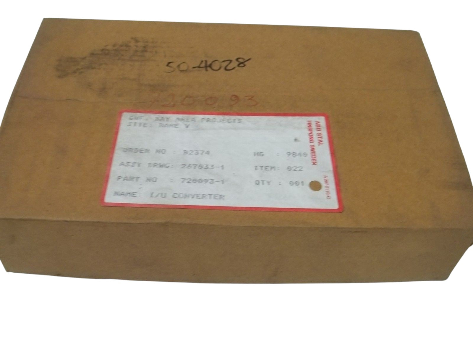 ABB STAL 720093-1 I/U CONVERTER NSMP