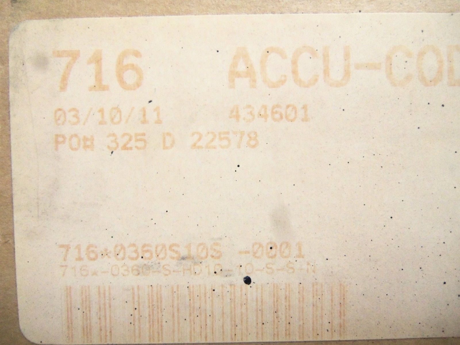 ACCU-CODER 716-0360-S-HD10-S-S-N ENCODER NSMP