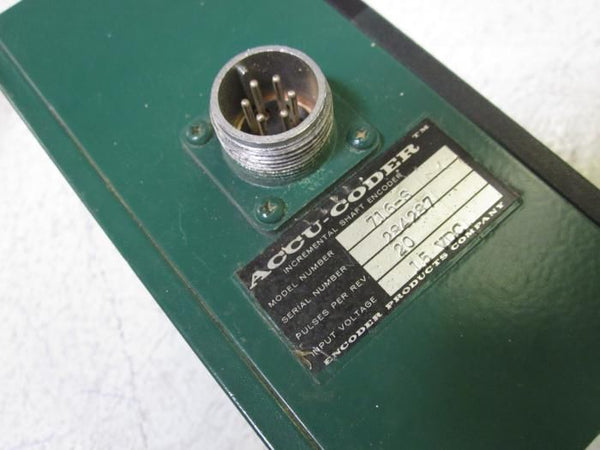 ACCU-CODER 716-S 15VDC INCREMENTAL SHAFT ENCODER UNMP