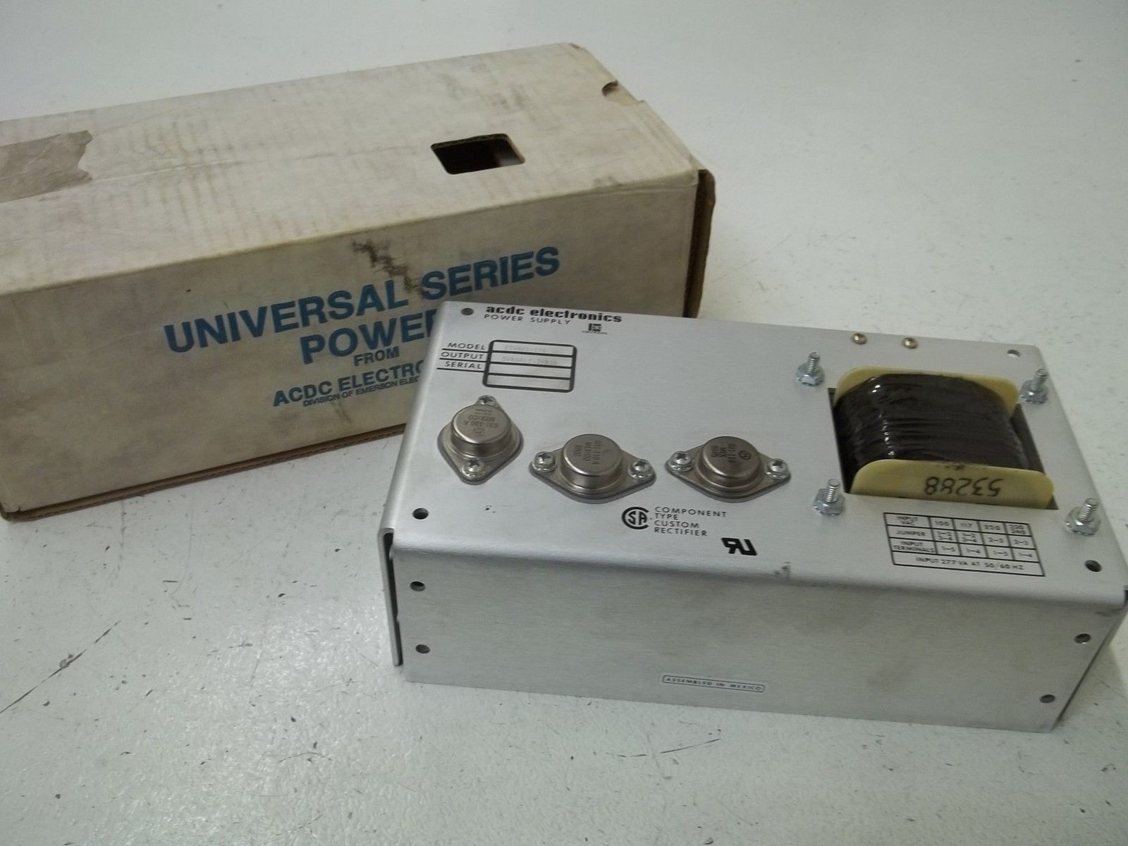 ACDC ELECTRONICS ETV401-00 POWER SUPPLY UNMP