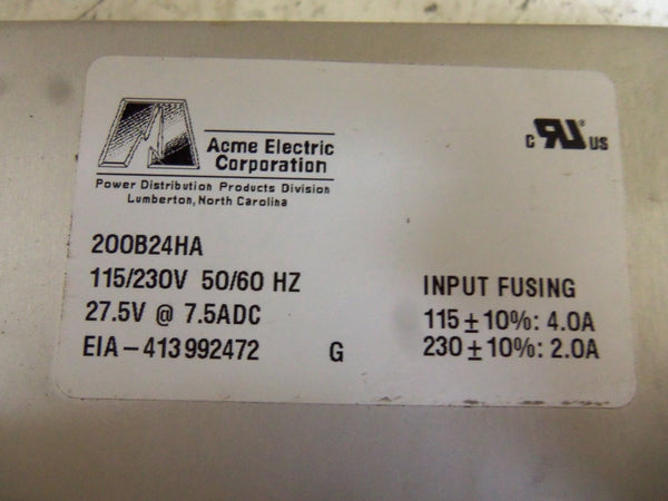 ACME 200B24HA POWER SUPPLY UNMP