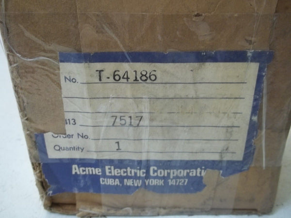 ACME ELECTRIC CORP. T-64186 TRANSFORMER NSMP
