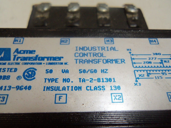 ACME ELECTRIC TA-2-81301 TRANSFORMER NSNP