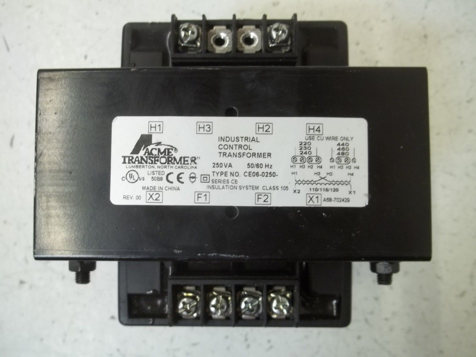 ACME TRANSFORMER CE06-0250 UNMP