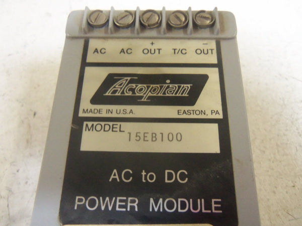 ACOPIAN 15EB100 POWER SUPPLY UNMP