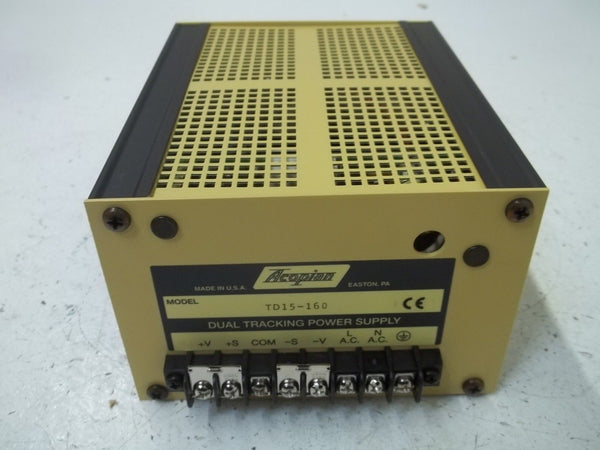 ACOPIAN TD15-160 DUAL TRACKING POWER SUPPLY NSMP
