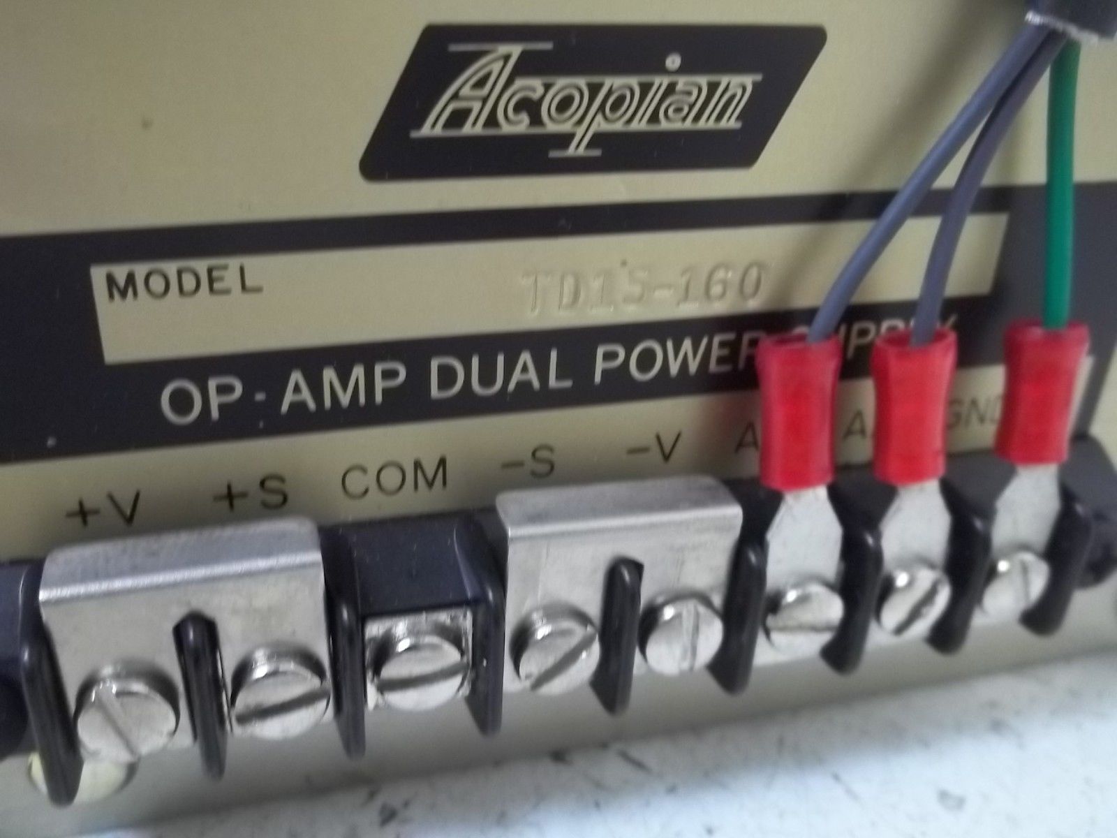 ACOPIAN TD15-160 OP-AMP DUAL POWER SUPPLY UNMP