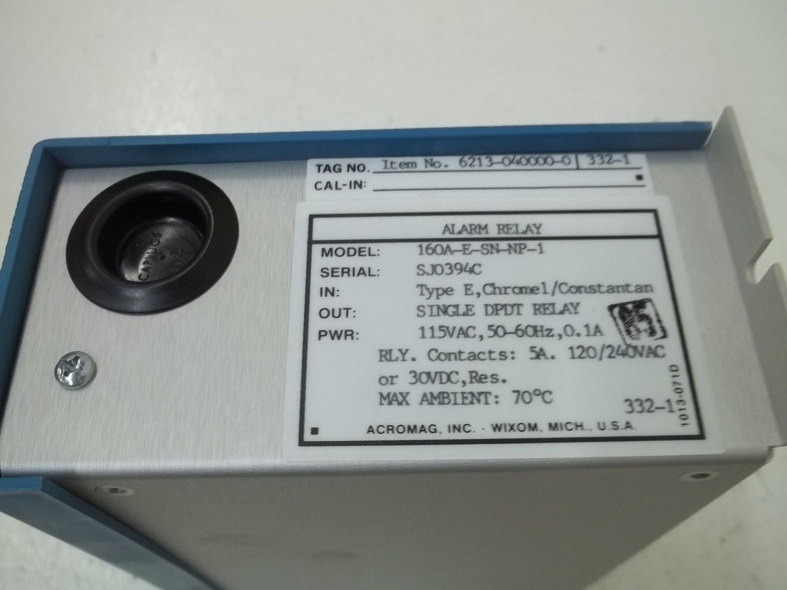 ACROMAG 160A-E-SN-NP-1 ALARM RELAY UNMP
