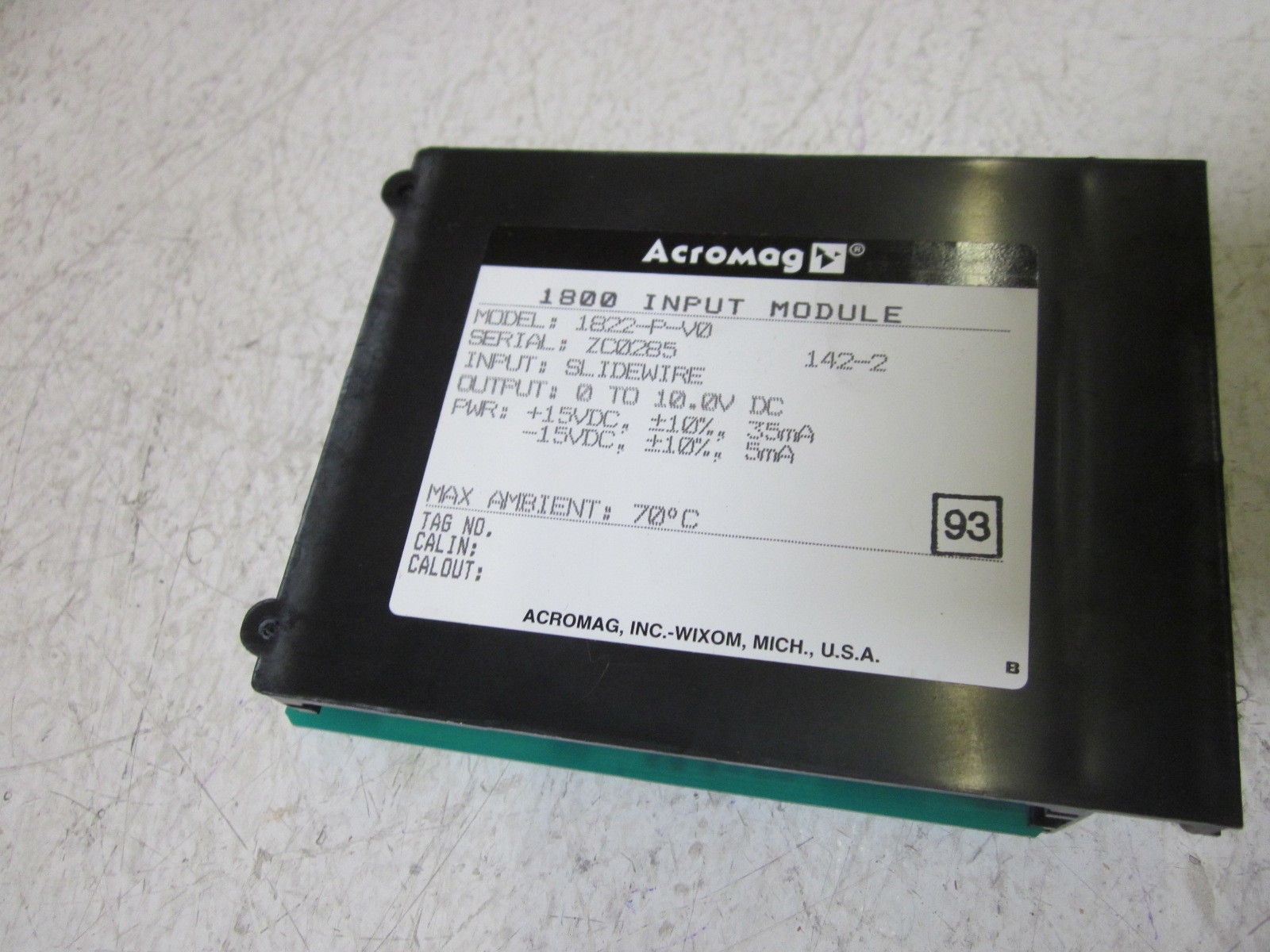 ACROMAG 1822-P-V0 SERIES 1800 INOUT MODULE NSNP