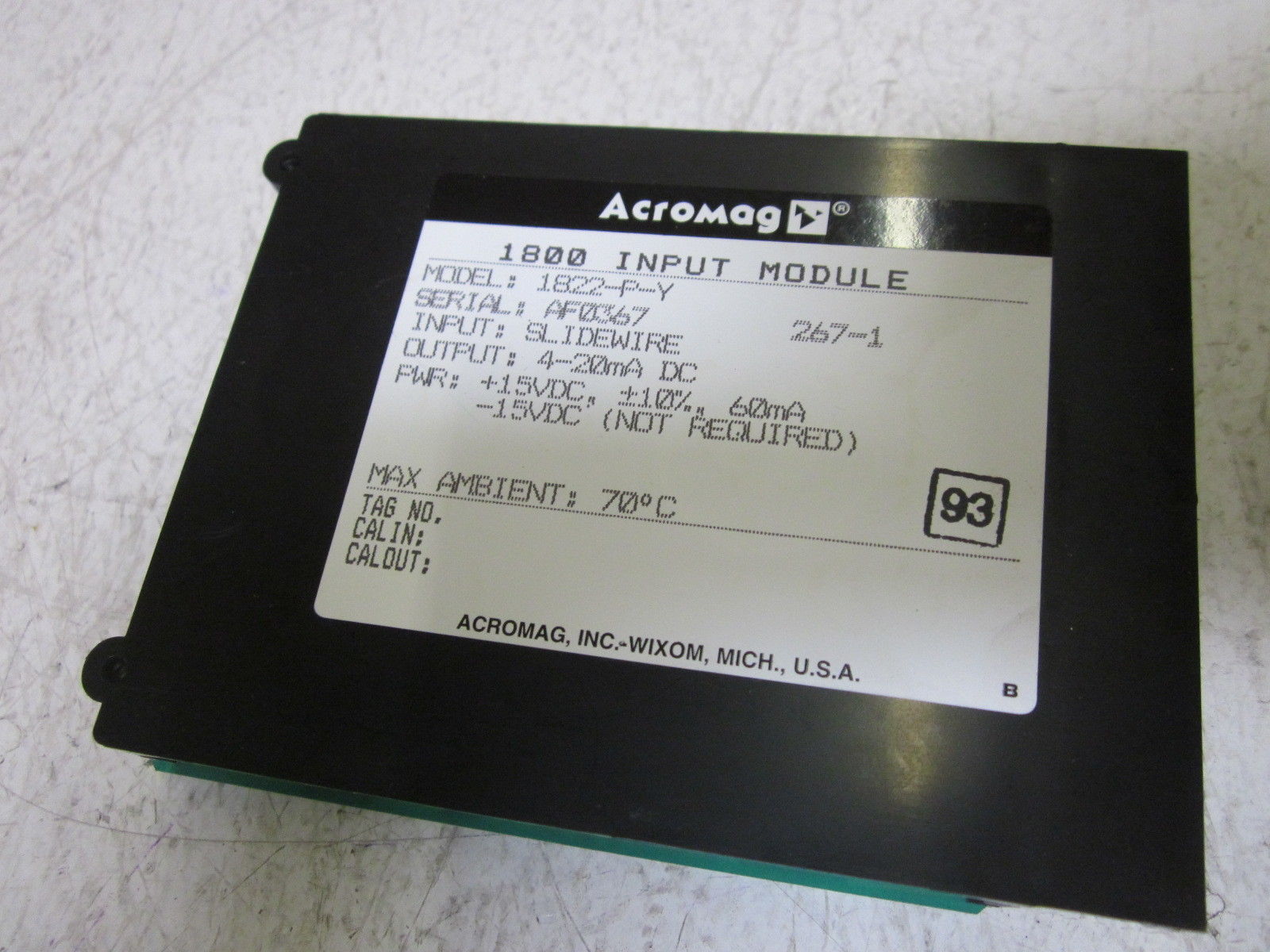 ACROMAG 1822-P-Y SERIES 1800 INPUT MODULE NSNP