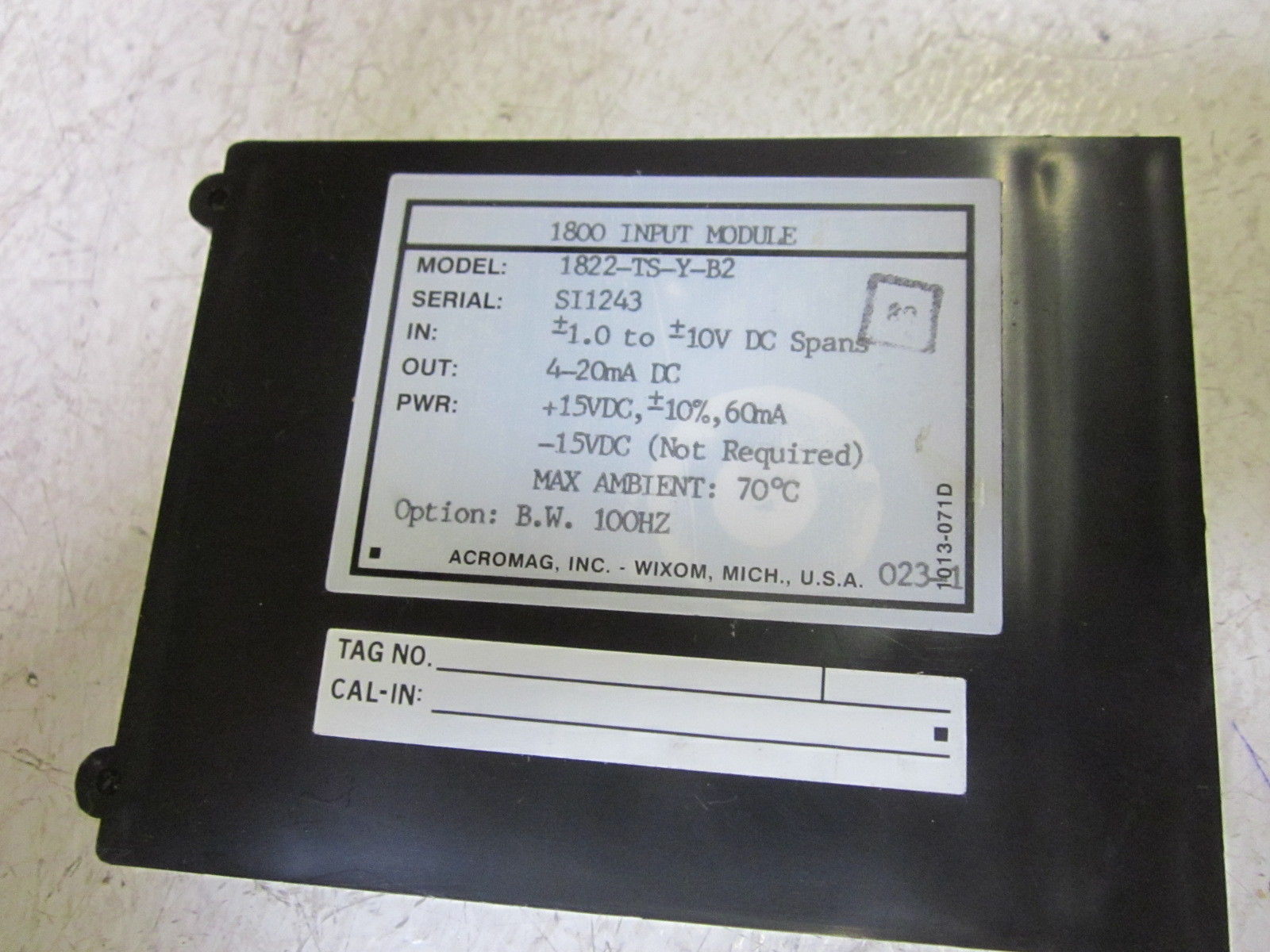 ACROMAG 1822-TS-Y-B2 SERIES 1800 INPUT MODULE NSNP