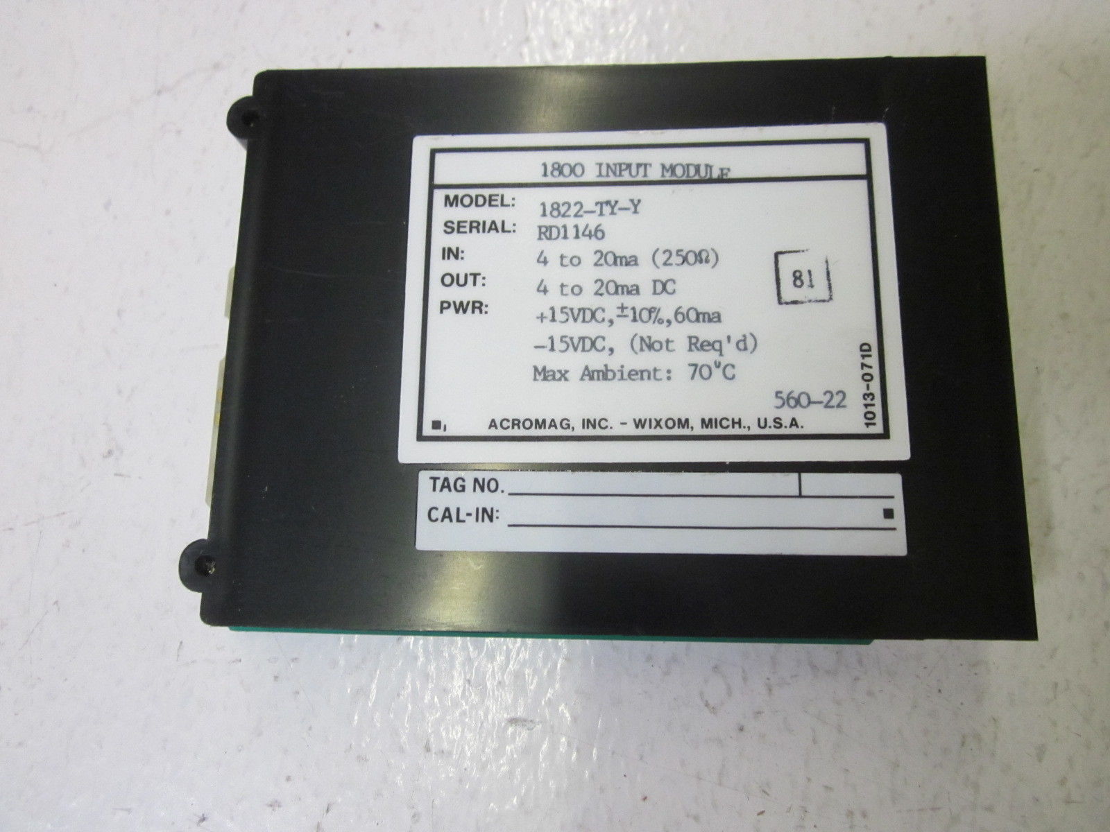 ACROMAG 1822-TY-Y SERIES1800 INPUT MODULE NSMP