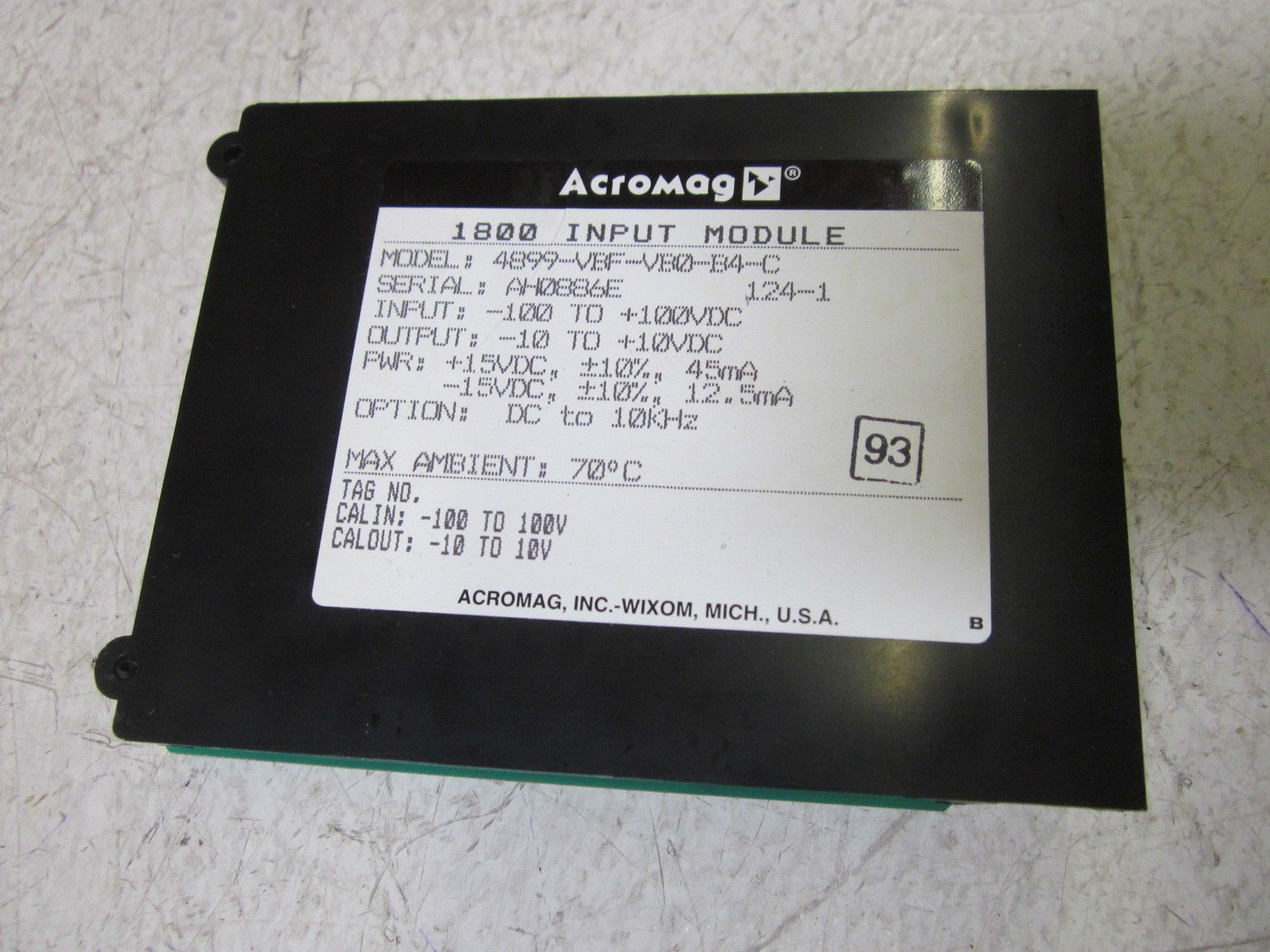 ACROMAG 4899-VBF-VB4-B4 SERIES 1800 INPUT MODULE NSNP