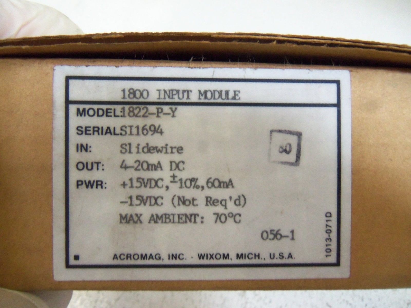 ACROMAG INPUT MODULE 1822-P-Y NSMP