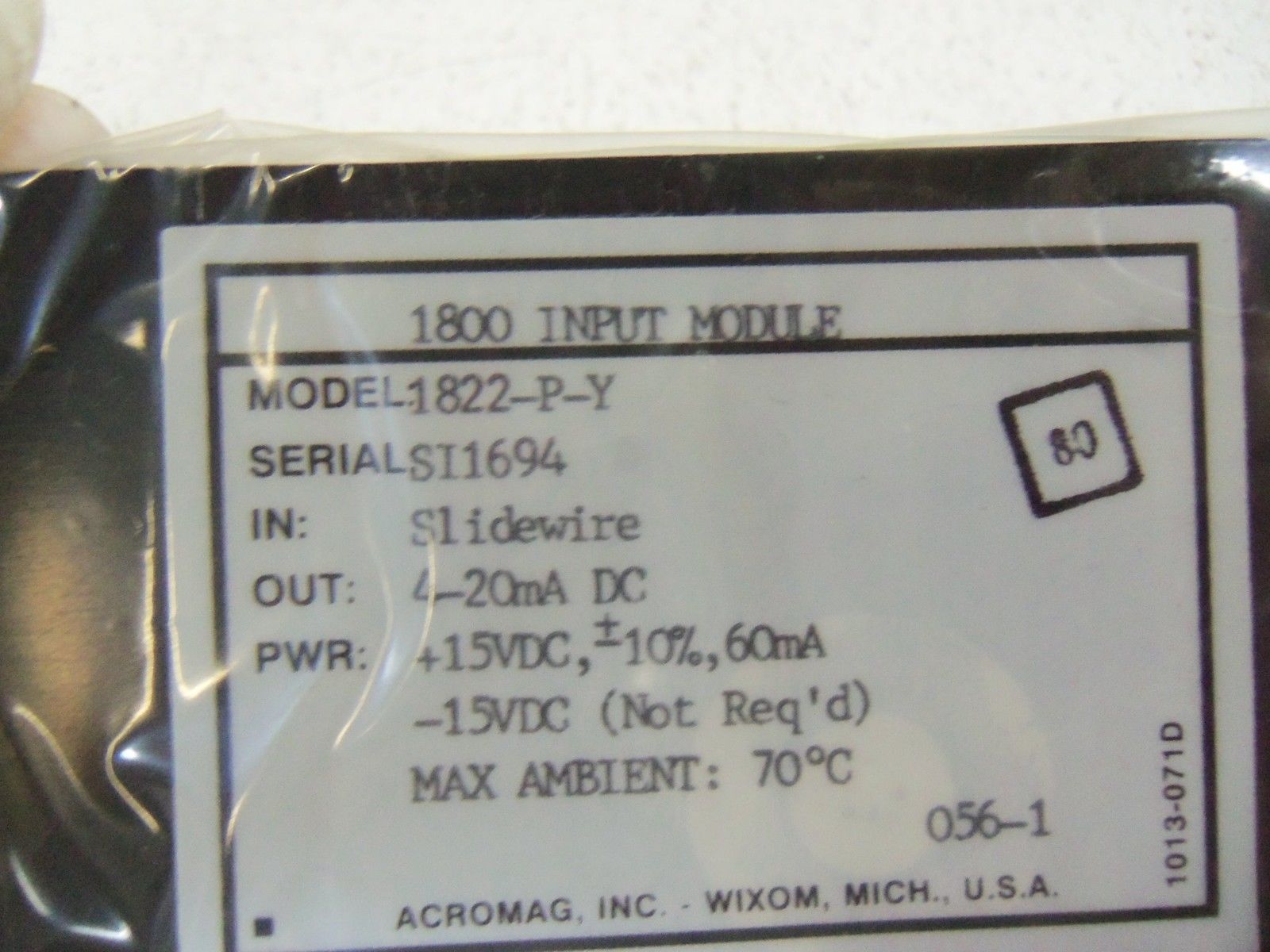 ACROMAG INPUT MODULE 1822-P-Y NSMP