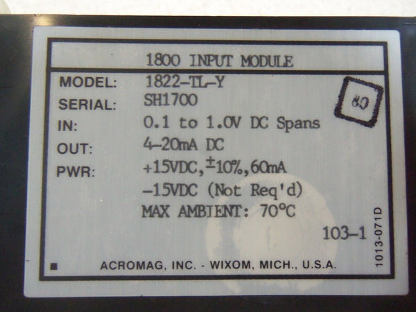 ACROMAG INPUT MODULE 1822-TL-Y UNMP